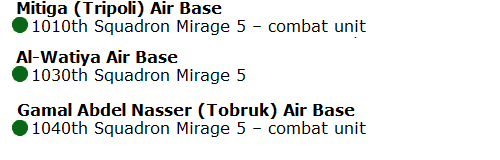 Libyan Mirage 5 order of battle until 1983