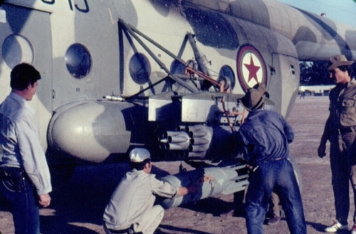 Afghan Mi-8T rearmed Dehdadi airfield in 1981