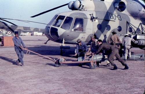 Afghan Mi-8T rearmed Dehdadi airfield in 1981