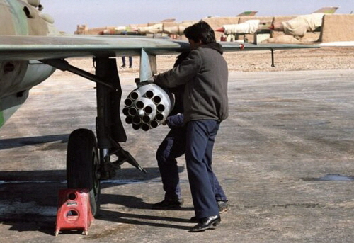 Afghan MiG-21FL with UB-16 rocket pod Photos: Ria Novosti Andrey Solomonov