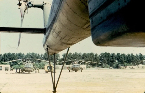 Soviet Mi-8 trainers at Dehdadi airfield