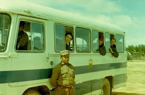 The Soviet training personnel were transported by bus on the 25-kilometre route between Mazar-i-Sharif and Dehdadi airfield