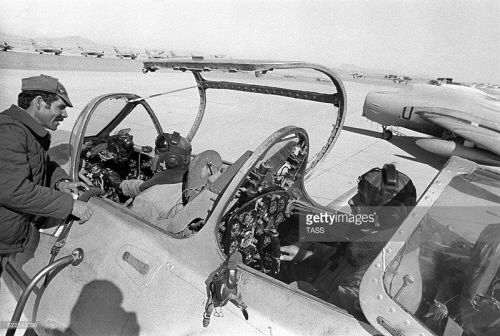 Afghanistan MiG-15UTI at Kandahar airport. Photo TASS GettyImages