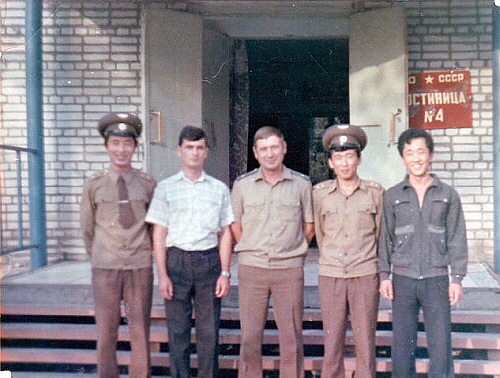 North Korean pilots with L-39C ALbatros at the Soviet Kant airbase