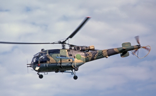 After 1981 the lower-performance A rospatiale SA 316B Alouette III helicopters were mainly used the 1315th Squadron in the country's inland areas. Photo: John Visanich After 1981 the lower-performance A rospatiale SA 316B Alouette III helicopters were mainly used the 1315th Squadron in the country's inland areas. Photo: John Visanich
