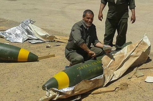 The Spanish-made bombs were also used in the Second Libyan Civil War. Several BRPS-250 parachute bomb in the photo at Benina airbase after 2014. The Spanish-made bombs were also used in the Second Libyan Civil War. Several BRPS-250 parachute bomb in the photo at Benina airbase after 2014.