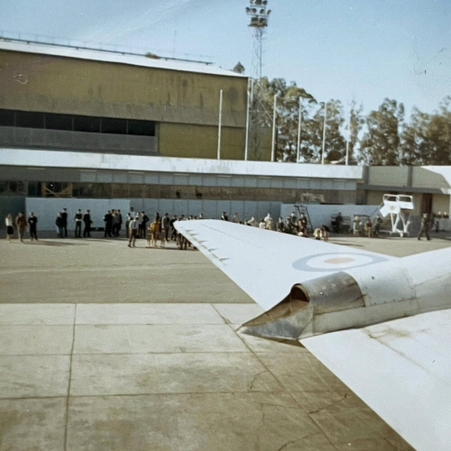 RAF Idris airport  RAF Transport Command Bristol Britannia. Photo: Carol Challenger