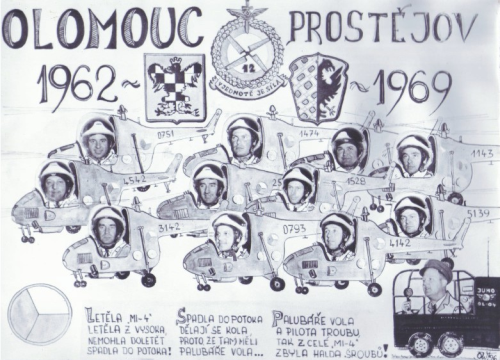 The tableau of the second squadron's pilots in 1969