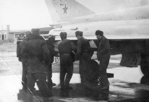 CCCP MiG-21bis at Usharal airport in the seventies