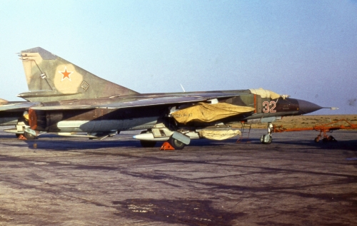 Soviet MiG-23P Flogger-G at Privolzhskiy, Astrakhan airport