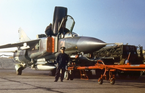 Soviet MiG-23P Flogger-G at Privolzhskiy, Astrakhan airport