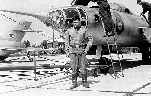 USSR 48th independent Guards Reconnaissance Air Regiments Yak-27 Mangrove at the Kolomija airport