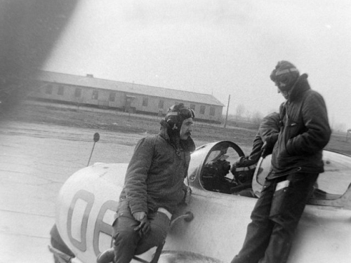 Soviet MiG-17 Fresco-A at Ovruch in the seventies