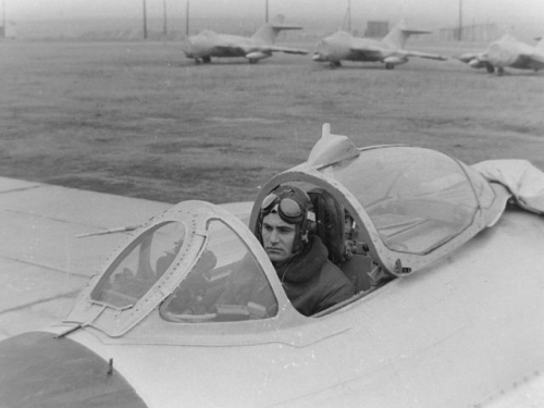 Soviet MiG-17 Fresco-A at Ovruch in the seventies