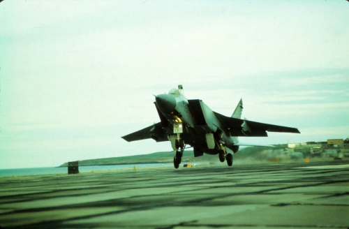 Soviet MiG-31 Foxhound at the Amderma airport