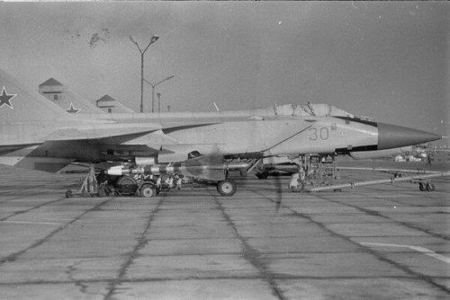 Soviet MiG-31 Foxhound at the Amderma airport