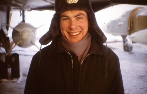 USSR Air Force's 7th Bomber Air Regiment, Starokonstaninov ground crew front of his Su-24M Fencer-D