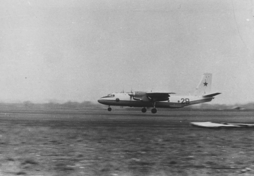 An-26 training cargo aircaft in Tokmak airport