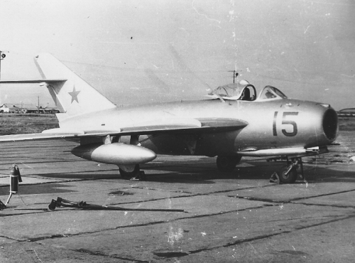 Soviet MiG-17 Fresco-A at Sennoy - Bagay-Baranovka airbase in the seventies