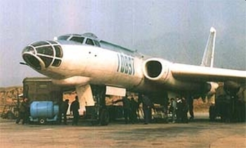 Chinese Xian H-6 (Tu-16) Badger twin-engined jet bomber