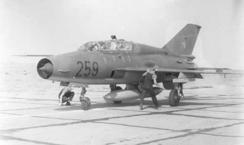 JG-1 East German MiG-21UM Mongol-B at Astrakhan 