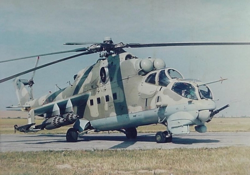 Hungarian Air Force 87th Combat Helicopter Brigade late Mi-24D Hind-D combat helicopter in Szentkirlyszabadja. Photo: Szenkovits Lajos