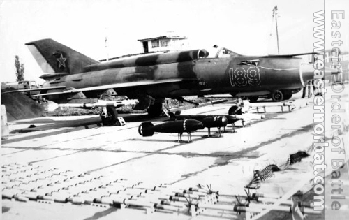Soviet MiG-21SM Fishbed-J with R-3R and R-60 air to air missiles