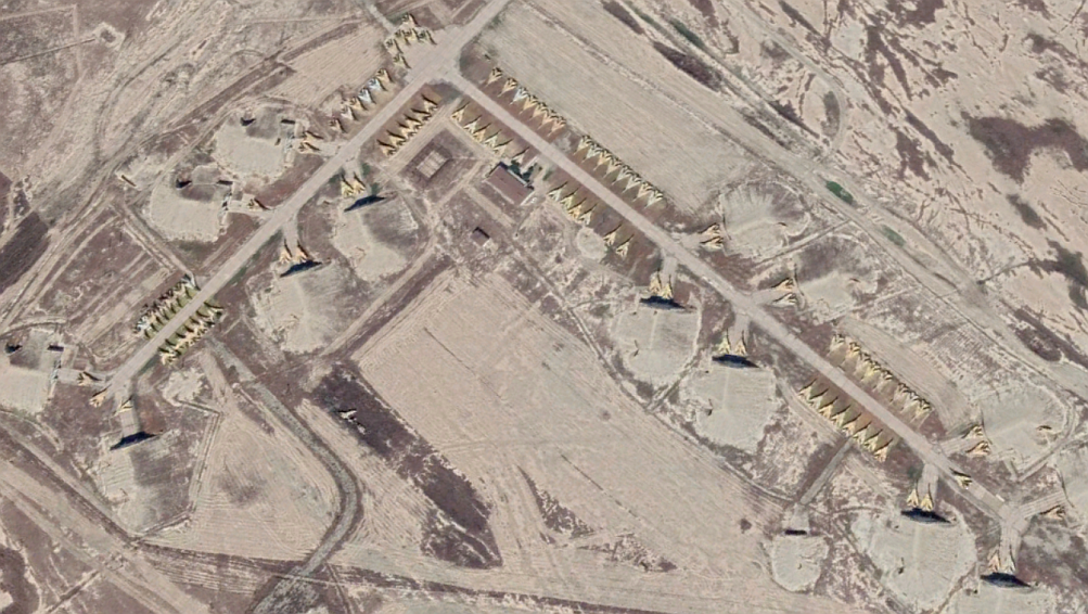 The 56th Storage and Cutting base formed at the Kzyl-Arvat airport in the late eighties. The first retired MiG-23M Flogger-B aircraft arrived at the Kzyl-Arvat airport From Central Europe in 1988. Since December 1990, the unnecessary Su-25 Frogfoot-A aircraft have also been stored here. In 1991 the Soviet Air Force stored more than two hundred MiG-23Ms, forty Su-25s, and several Su-17s