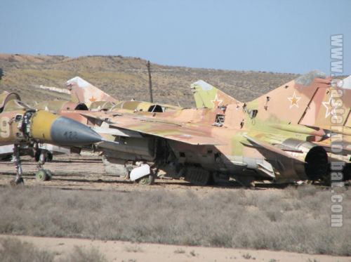 Former Soviet MiG-23M Flogger-B storage in Turkmenistan in 2007