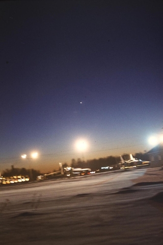 Soviet MiG-25 Foxbat interceptors at the Letneozersky airport