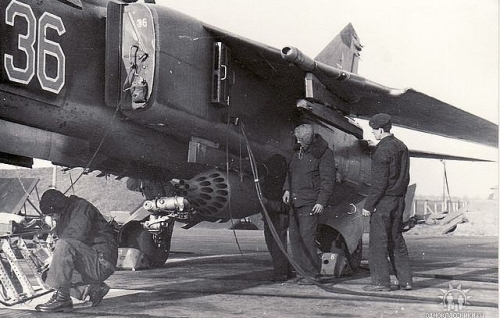 Soviet MiG-27 Flogger-D at the Chortkov airport