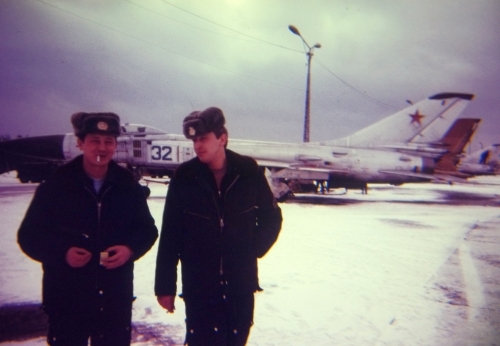 The Soviet 57th Guard Fighter Air Regiment PVO's Su-15TM 'Flagon-F'interceptors at the Besovets airport.