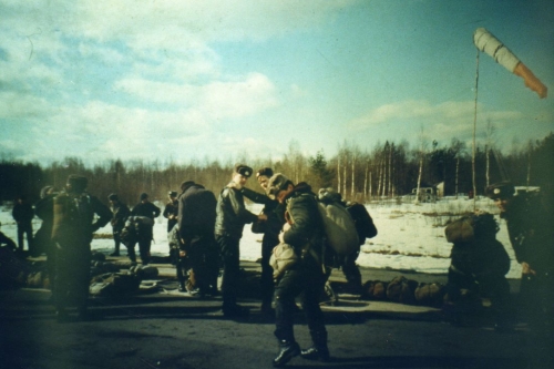 The Soviet 57th Guard Fighter Air Regiment PVO's Su-15TM 'Flagon-F'interceptors at the Besovets airport.