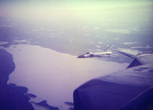 The Soviet 57th Guard Fighter Air Regiment PVO's Su-15TM 'Flagon-F'interceptors at the Besovets airport.