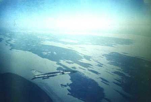 The Soviet 57th Guard Fighter Air Regiment PVO's Su-15TM 'Flagon-F'interceptors at the Besovets airport.