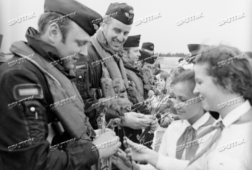 Swedish SAAB J-35 Draken at Kubinka Soviet Union in 1972