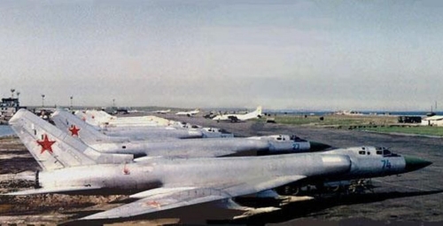 Tupolev Tu-128 Fiddler at the Amderma airport in the eighties.