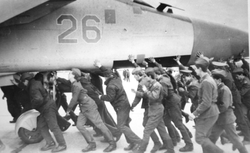 Soviet MiG-31 Foxhound at Norilsk airport